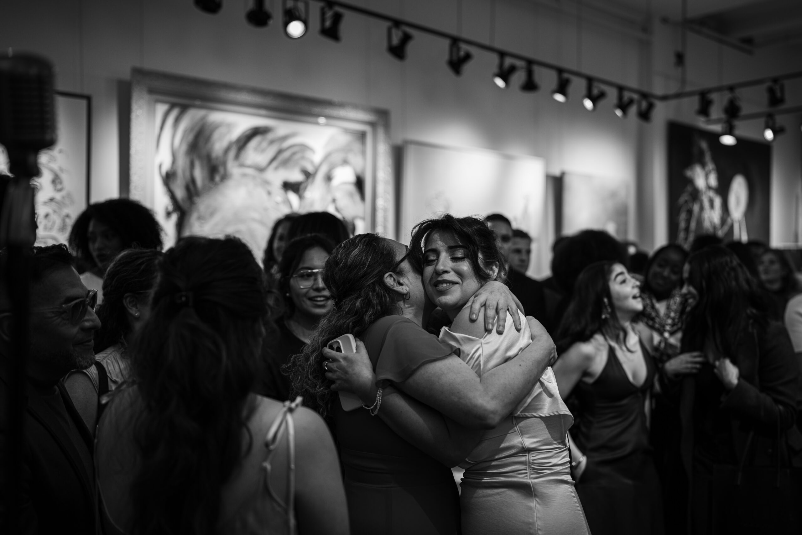 Art Vital Founder Yelena Calixte greeting supporters.