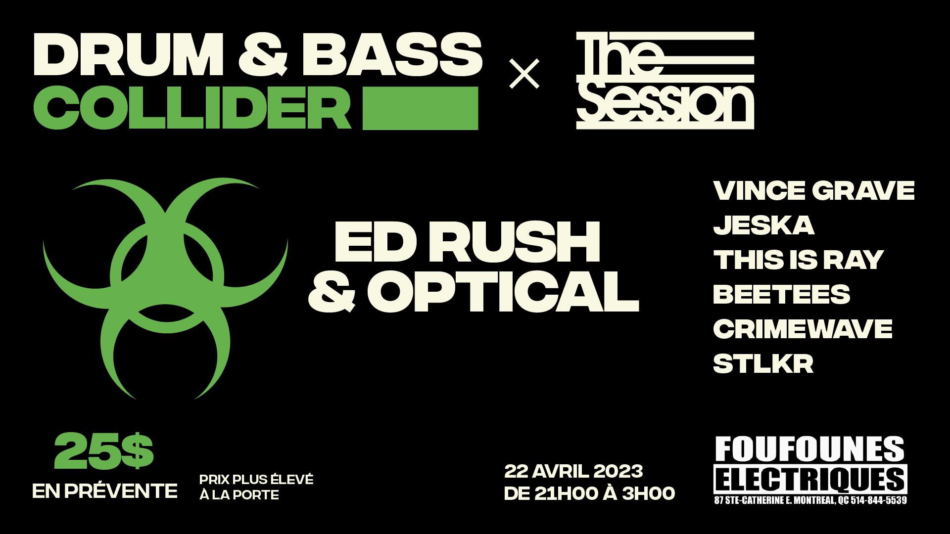 Never Mind The Virus, Here's Ed Rush & Optical! U.K. Drum n Bass Pioneers Perform @ Foufounes Électriques 11