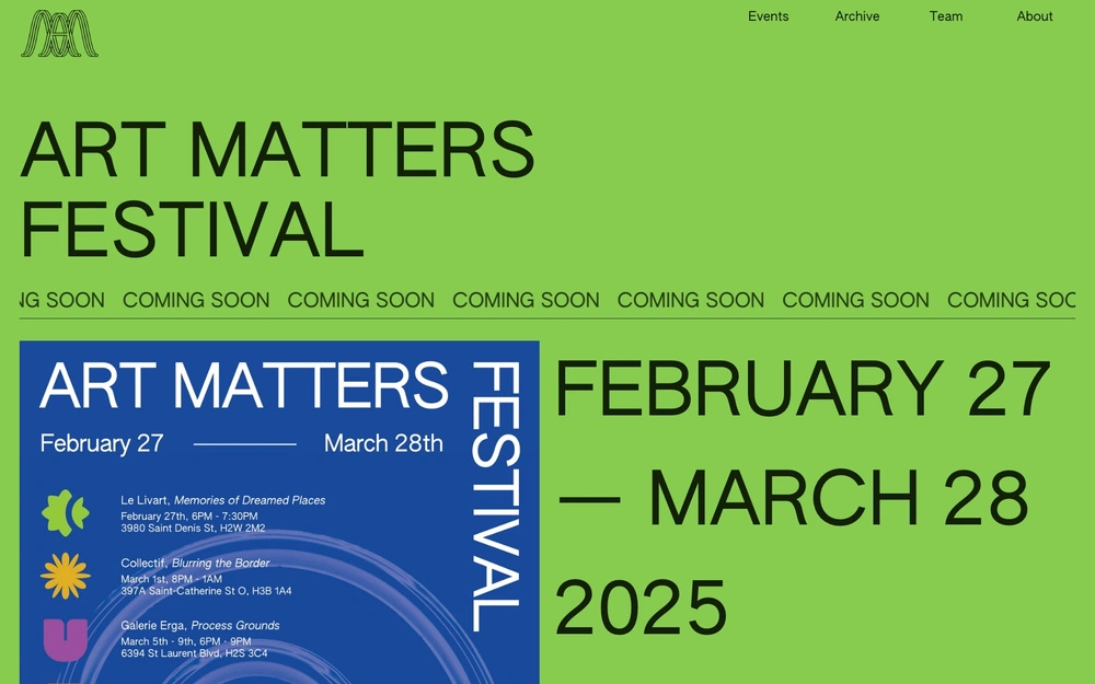 Festival Art Matters at Galerie Erga