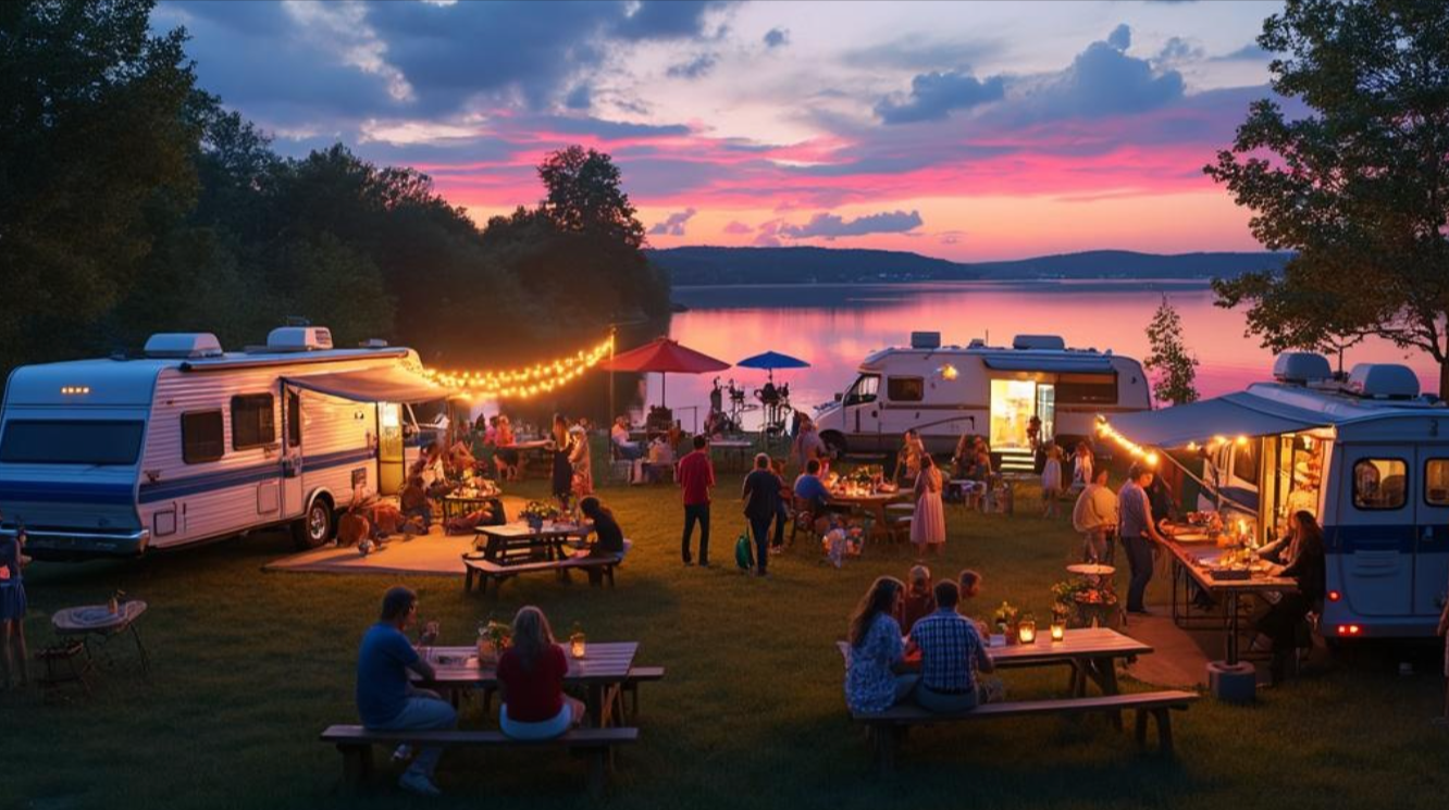 Rural trailhead parking scene