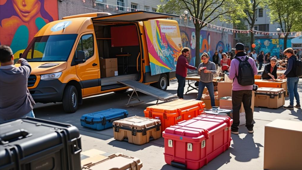 Montreal street festival setup