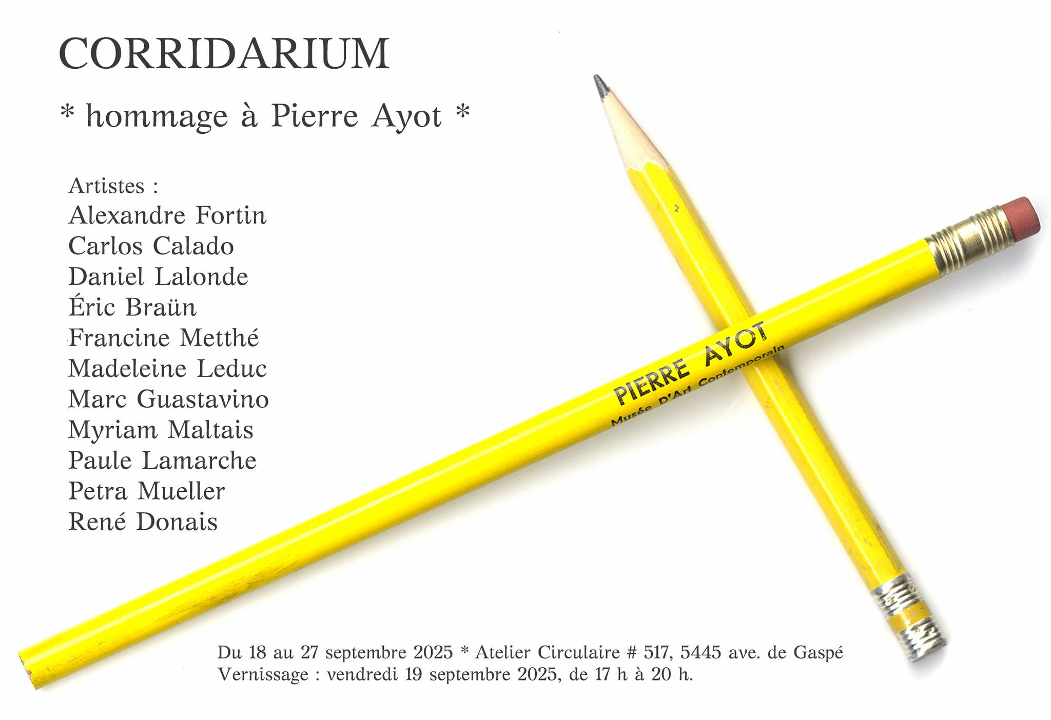 Tribute to Pierre Ayot - The Corridart Affair