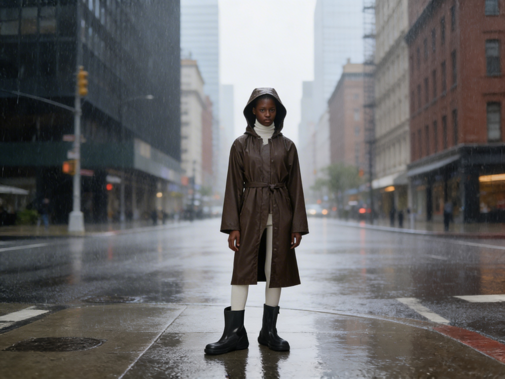 Rainy day montreal fashion