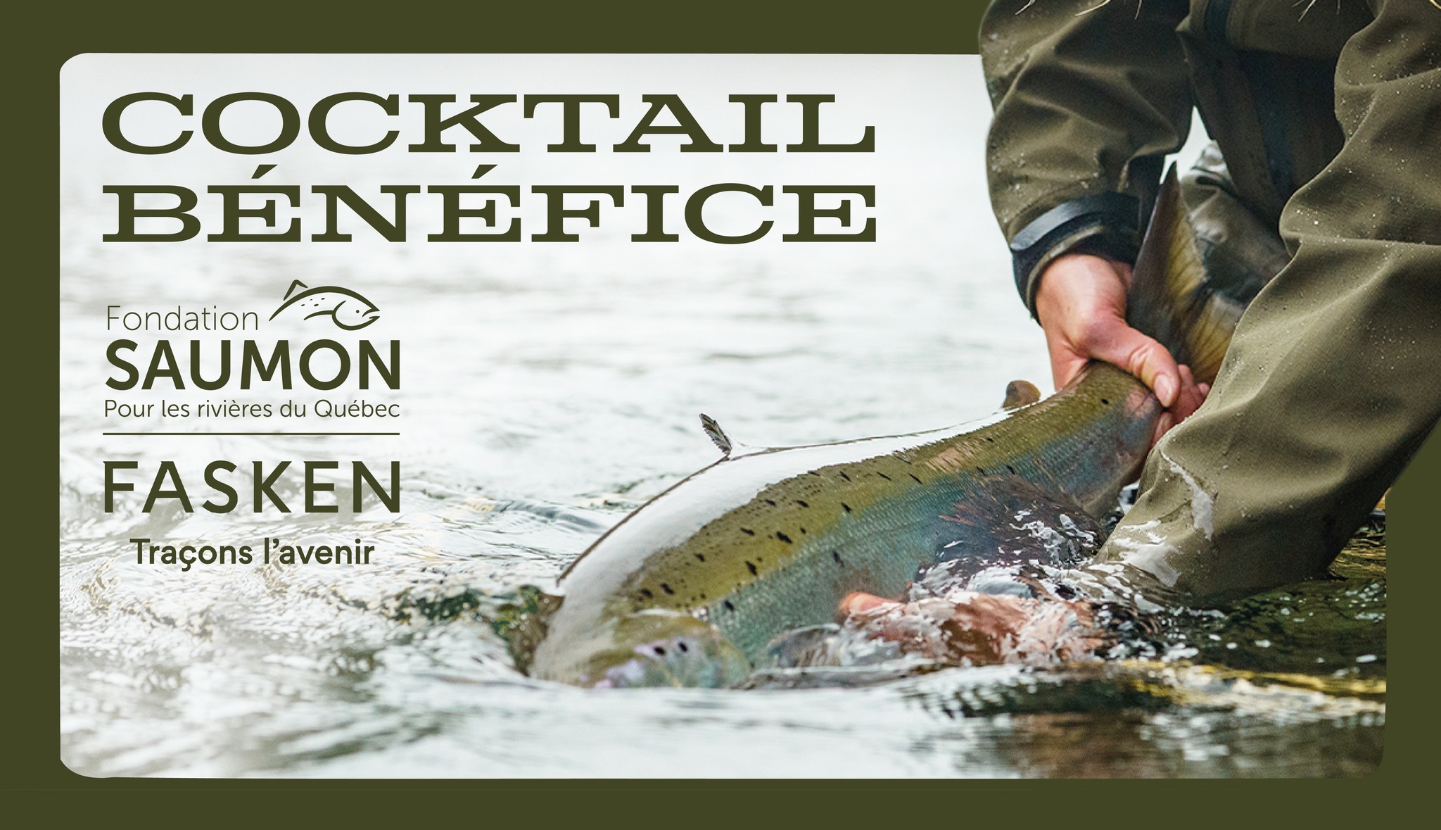 RAPPEL COCKTAIL BÉNÉFICE FONDATION SAUMON : Une soirée pour protéger bien plus qu’un poisson.