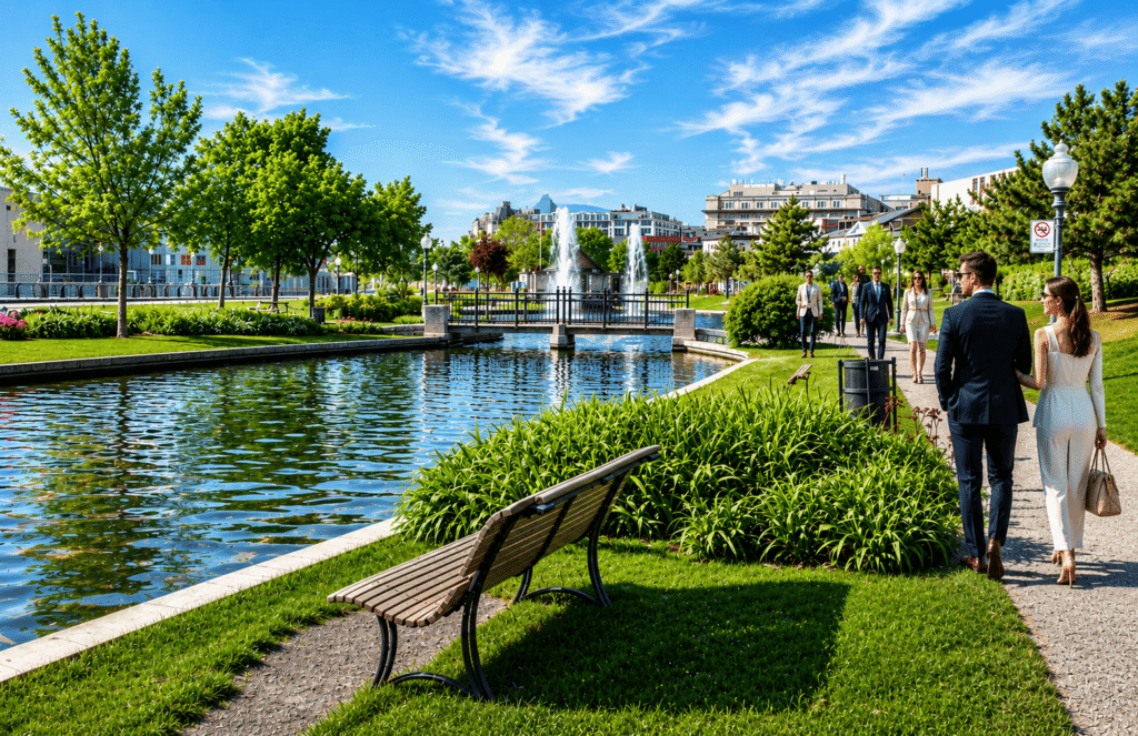 The Old Port waterfront promenade overlooking the St. Lawrence River