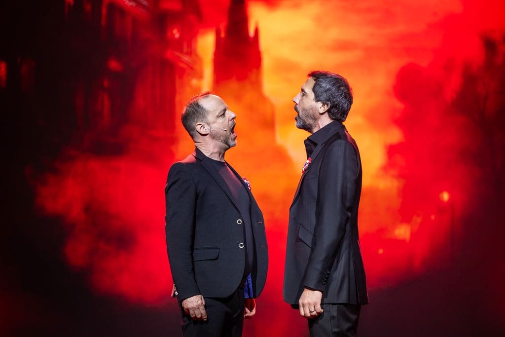 The powerful confrontation between Jean Valjean and Inspector Javert.