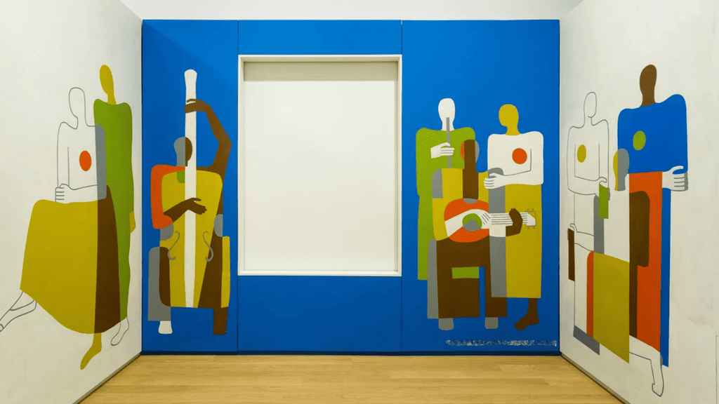 William Perehudoff Intercontinental Packers Reception Room Murals, Remai Modern, 2017. Photo: Blaine Campbell