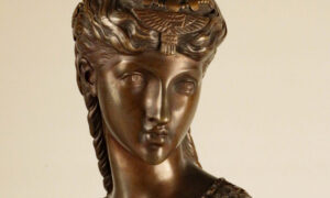Bronze sculptural face from Grand Central’s antique collection