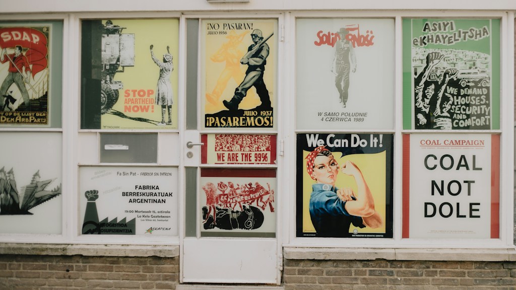 Vintage posters; illustrative photograph