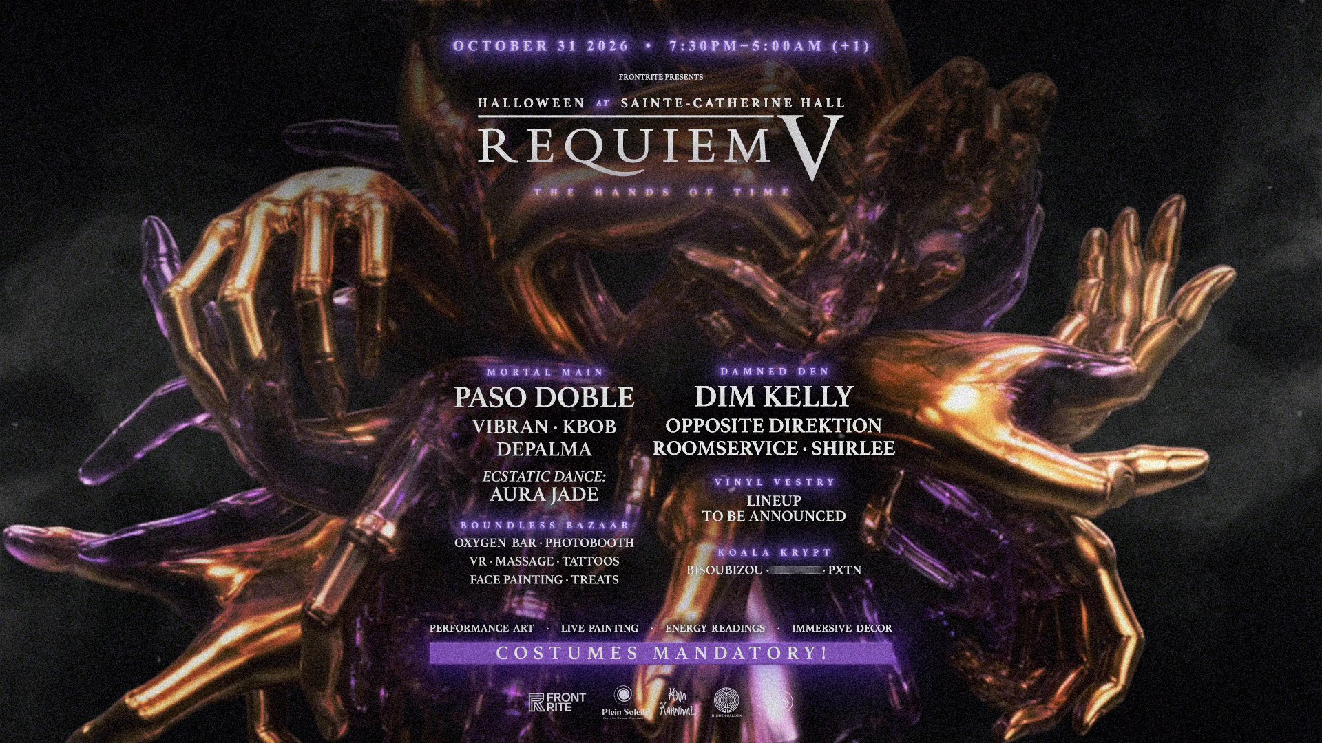 REQUIEM V The Hands of Time — Halloween 2026 at Sainte-Catherine Hall