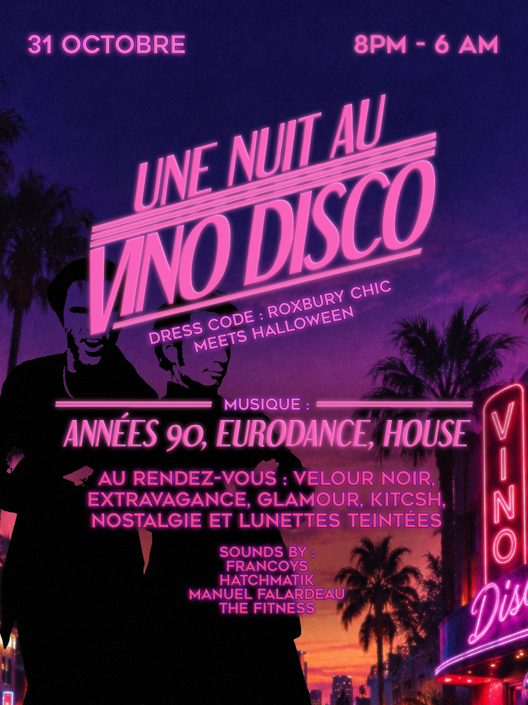 Une nuit au Vino Disco — Halloween 2026 promotional artwork